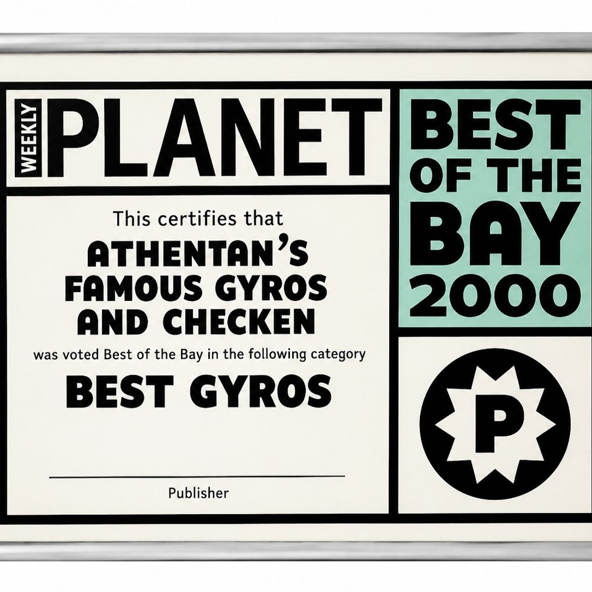 Voted Best Gyros in the Bay